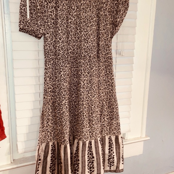 Faherty Phoebe long-sleeved maxi Dress in Wildwood vines print, size L, NWT. - Picture 4 of 10
